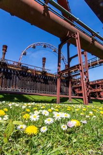 Die Kokerei Zollverein wurde von 1957 bis 1961 nach Plänen des Architekten Fritz Schupp gebaut, nach Erweiterungsarbeiten war sie ab 1973 die größte Zentralkokerei Europas. Täglich waren bis zu 1.000 Koker rund um die Uhr im Einsatz, bis zu 8.600 Tonnen Koks wurden pro Tag produziert. 1993 wurde die Kokerei stillgelegt, im Jahr 2000 in die Denkmalliste der Stadt Essen aufgenommen, seit 2001 gehört sie zum UNESCO-Welterbe. 2010 ist die Kokerei in den Besitz der Stiftung Zollverein übergegangen. Die „schwarze Seite“ der Kokerei, die den Bereich der Koksproduktion bezeichnet, kann bei einer Führung durch den Denkmalpfad ZOLLVEREIN® besichtigt werden.

Die 600 Meter langen Koksofenbatterien mit 304 schmalen Koksöfen prägen das Gesicht der sogenannten „schwarzen Seite“ der Kokerei. Die Ofendecke, das Innere der Koksöfen, die Löschgleishalle und weitere Bereiche können Besucher im Rahmen einer Führung im  Denkmalpfad ZOLLVEREIN® entdecken.

Das Sonnenrad ist ein von dem Architekten und Ausstellungsgestalter Jürg Steiner (geb. 1950) nabenlos konstruiertes Riesenrad mit 14 Gondeln. Besucher erhalten einen Überblick über das Gelände ebenso wie einen Einblick in die aufgeschnittene Koksofenbatterie 9. Das Sonnenrad entstand 1999 anlässlich der Ausstellung 