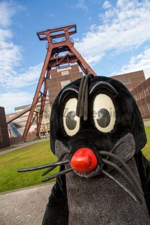 Jedes Jahr am 03.10. können Kinder von 5 bis 12 Jahren beim Türöffnertag der Sendung mit der Maus auf dem UNESCO-Welterbe Zollverein im Denkmalpfad ZOLLVEREIN® den ganzen Tag lang aktiv erleben, wie Bergleute und Koker arbeiten. Während sie auf dem Gelände und den Hallen den Zechen- und Kokerei-Parcours durchlaufen und z. B. einen Stollen bauen oder sich wie ein Bergmann kleiden, geht es im Ruhr Museum auf tierische Spurensuche.

Das 55 Meter hohe Doppelbock-Fördergerüst [A1] ist das Wahrzeichen des UNESCO-Welterbe Zollverein, der Stadt Essen und des gesamten Ruhrgebiets.

Areal A [Schacht XII], Fördergerüst [A1]