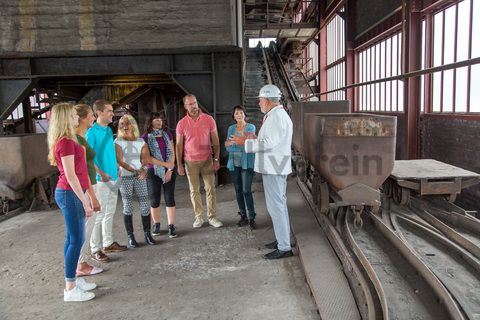 Bis zu 155.000 Besucher nehmen jährlich an einer Führung durch den Denkmalpfad ZOLLVEREIN®  teil, den im Originalzustand erhaltenen Übertageanlagen der Zeche und Kokerei Zollverein.

Der Bergebunker [A19] diente zu Betriebszeiten der Zeche als Zwischenlager für das zusammen mit der Kohle gehobene Gestein. Dieses Gestein, auch Berge genannt, wurde in Waggons unter dem Bergebunker entleert und anschließend abtransportiert.

Areal A [Schacht XII], Bergebunker [A19]