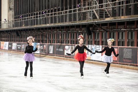 Im Winter verwandelt sich das große Wasserbecken am ehemaligen Druckmaschinengleis auf der Kokerei Zollverein in die 150 Meter lange Zollverein-Eisbahn, die zum Schlittschuhlaufen in faszinierender Atmosphäre einlädt. Die von Anfang Dezember bis Anfang Januar geöffnete Eisbahn lockt mehr als 30.000 Besucher an.

Allabendlich wird die Fläche mit der Installation „Monochromatic Red and Blue“ (1999) von Jonathan Speirs und Mark Major zu einem beeindruckenden Lichtkunstwerk. Seit Dezember 2014 gehört zur Eisbahn eine separate Fläche zum Eisstockschießen.

Das große Wasserbecken im Bereich des ehemaligen Druckmaschinengleises auf der Kokerei Zollverein ist im Sommer ein romantischer Blickfang und verwandelt sich im Winter in die 150 Meter lange Zollverein-Eisbahn.

Zollverein-Eisbahn, UNESCO-Welterbe Zollverein